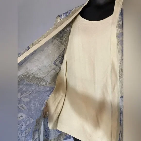 R&M Richards By Karen Kwong Sheer Jacket With Mock Tee - Picture 6 of 6